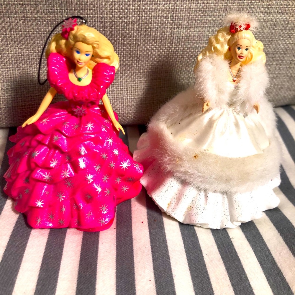 Pair of Vintage Barbie Ornaments